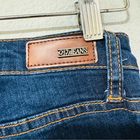 Q17 Jeans Blue Distressed High Rise Skinny Cotton Blend Jeans Sz 5 - Picture 10 of 13